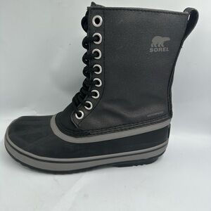 Sorel Black and Gray Ankle Boots